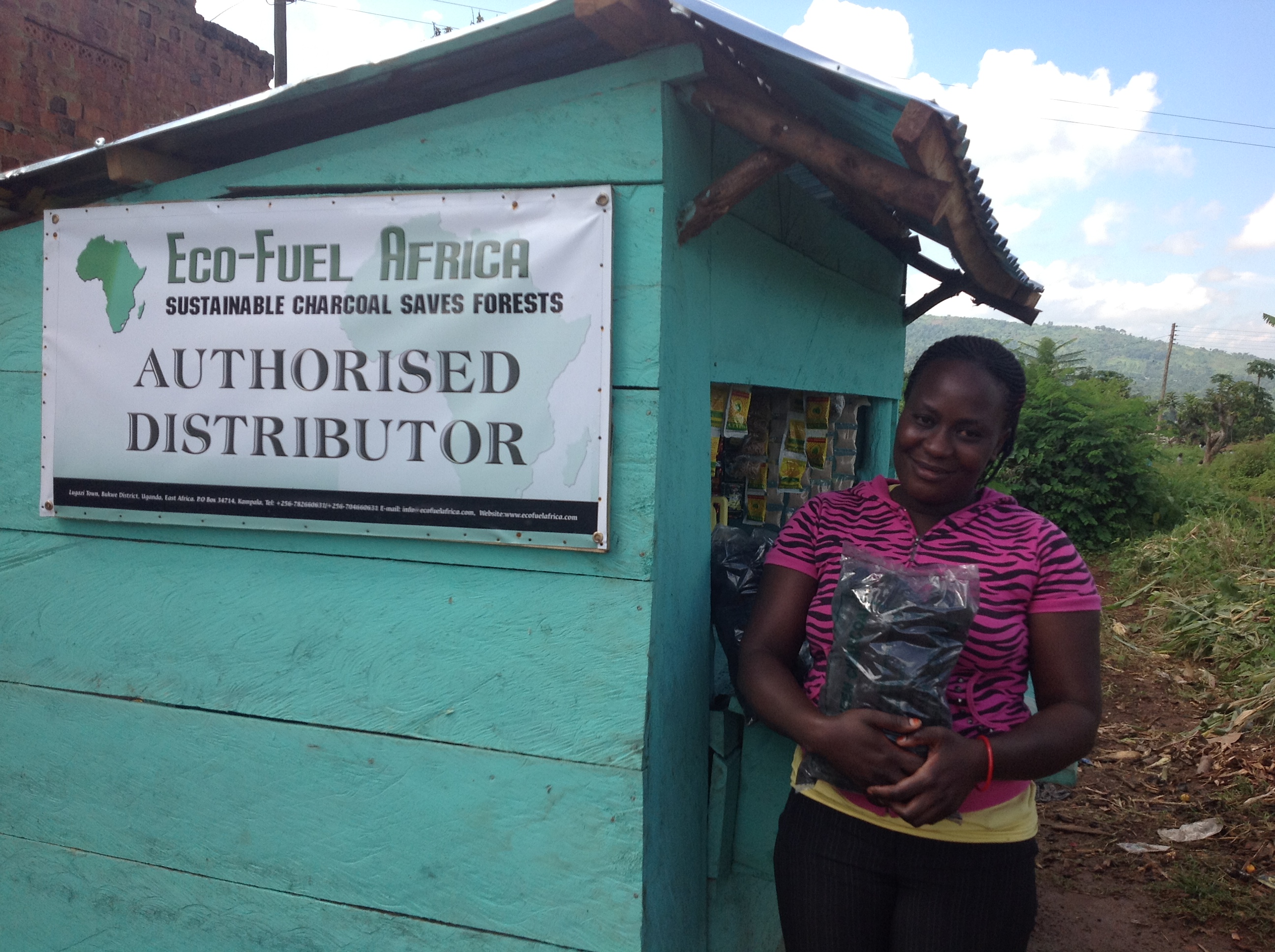 Prosy, an Eco-fuel Africa micro entrepreneur. Photo: Eco-fuel Africa