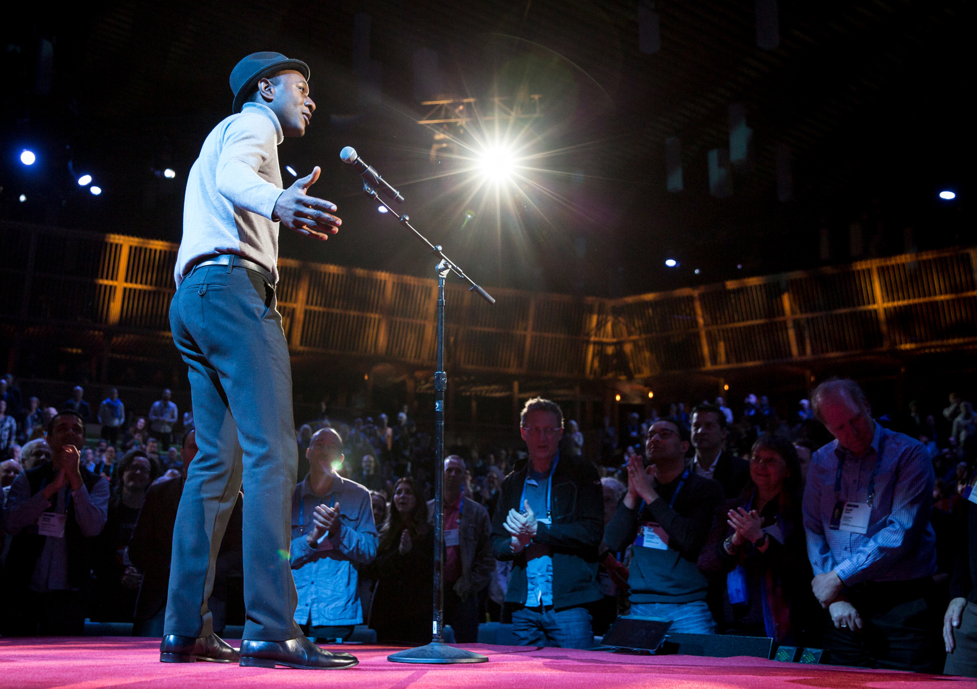 Aloe Blacc performs at TED2015 - Truth and Dare, Session 12. Photo: Bret Hartman/TED